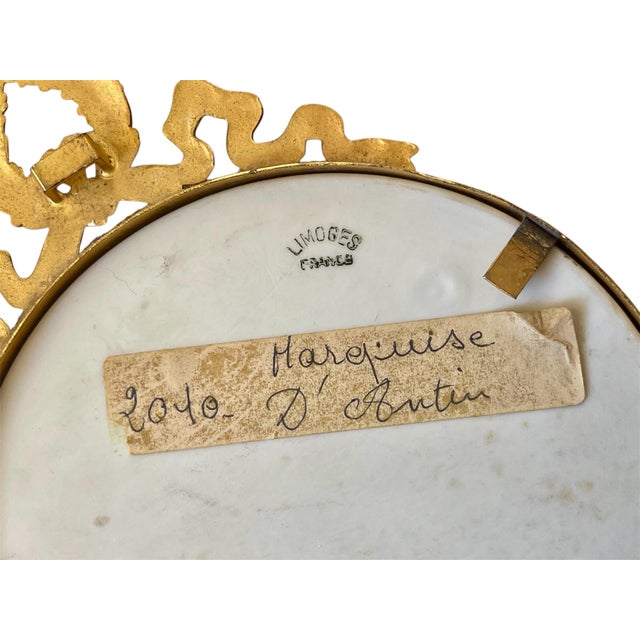 1920s Portrait of the Marquise d'Antin in Bronze and Porcelain from Limoges, 1920s For Sale - Image 5 of 7
