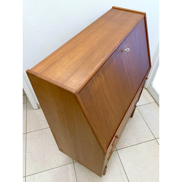 Mid-Century Modern Vintage Secretaire in Teak from Bernhard Pedersen & Son For Sale - Image 3 of 18