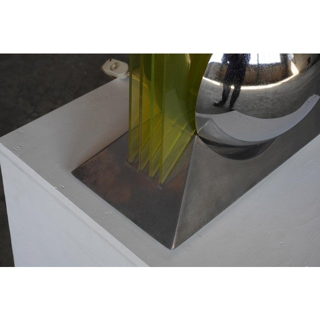 Silver Sfera Table Lamp by Sergio Giobbi and Patrizia Innocenti for Metalmobili, Italy, 1970s For Sale - Image 8 of 11