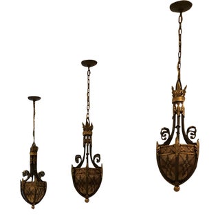 Art Handcrafted Pendant Lights - Set of 3 For Sale