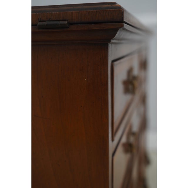 Henredon 18th Century Portfolio Flip Top Bar Cabinet For Sale - Image 15 of 18