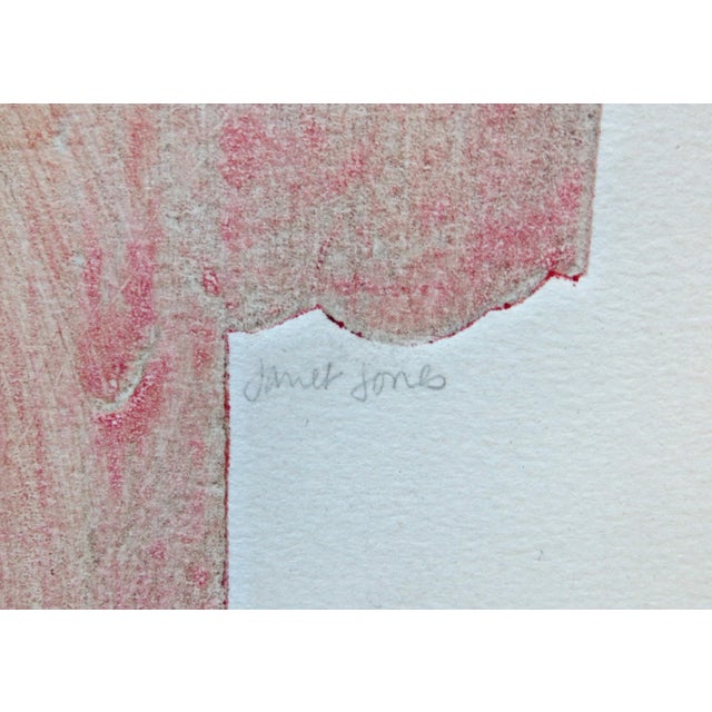 Abstract 1980s "Lower Canyon IV" Minimalist Monotype by Janet Jones For Sale - Image 3 of 9