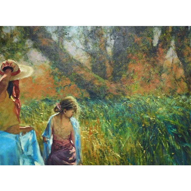 Contemporary Impressionist Style Figurative Oil Painting by Robert Hagan, Framed For Sale - Image 11 of 11
