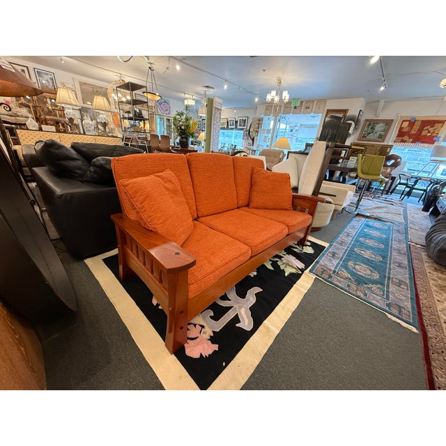 Arts & Crafts Berkeley Mills Arts & Crafts Sofa For Sale - Image 3 of 12