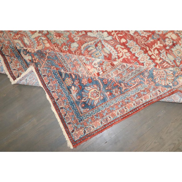 Textile Large Antique Persian Mahal Rug For Sale - Image 7 of 12