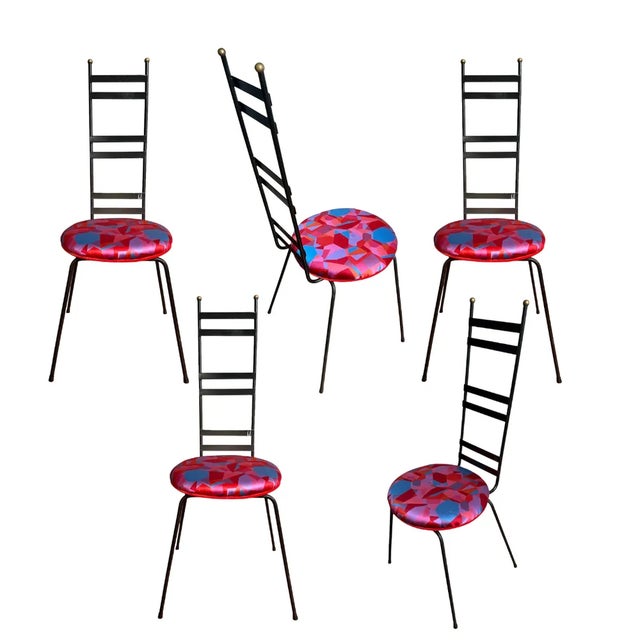 1960s Vintage Ironmasters Chairs, Set of 5 For Sale - Image 4 of 10