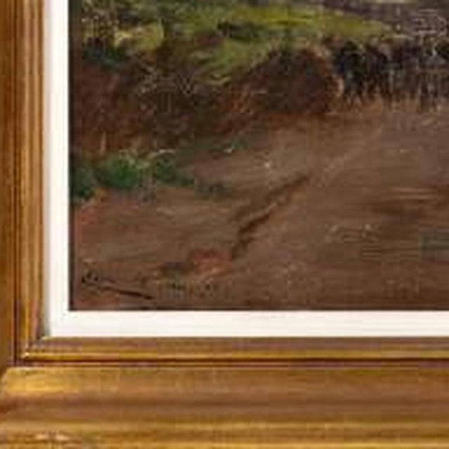 Ezequiel Pereira, Landscape with Shepherd and Flock, 1896, Oil Painting on Canvas For Sale - Image 3 of 6