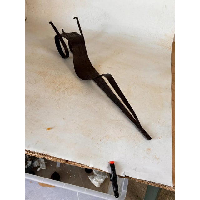 Brutalist Wrought Iron Sculpture of Lying Woman, 1970 For Sale - Image 3 of 6