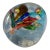 Collette Fortin (1956-2026) Signed Studio Glass Multicolored Abstract Paper Weight For Sale