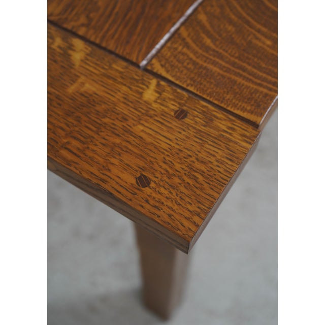 1990s Stickley Mission Oak Arts & Crafts Dining Room Table For Sale - Image 5 of 18