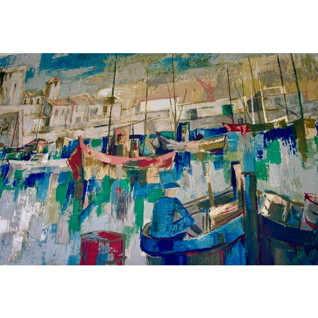 1950s Robert Debieve, Fort de Socoa in Saint-Jean-de-Luz, 1950s, Screen Print on Fabric For Sale - Image 5 of 9
