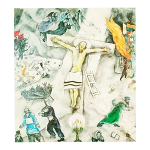 1972 After Marc Chagall "White Crucifixion", Full-Color Parisian Print