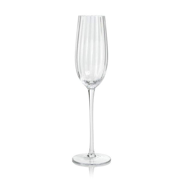 Contemporary Malden Optic Champagne Flutes - Clear, Set of 4 For Sale - Image 3 of 4