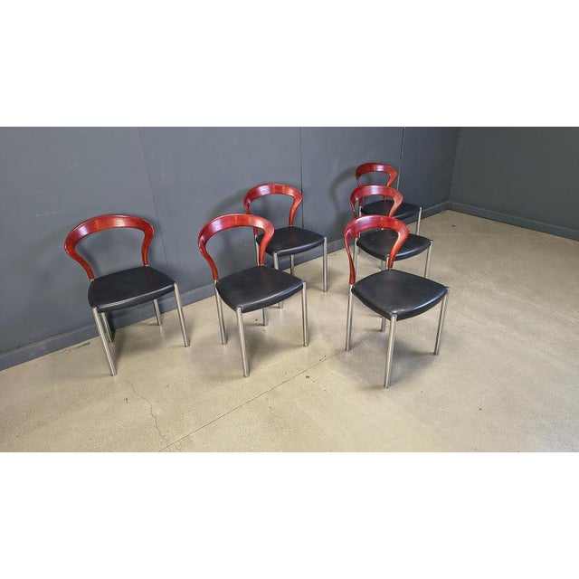 Vintage Lotus Chairs by Hartmut Lohmeyer for Kusch & Co., 1970s, Set of 6 For Sale - Image 9 of 14
