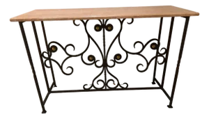 1990s Marble Top Vintage Console / Credenza