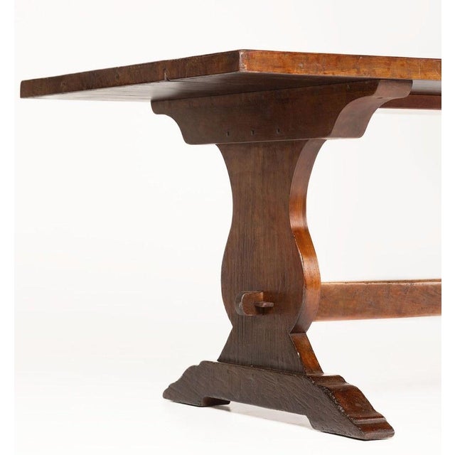 Wood 959 Large Solid Cherry Custom Built Dining Table and Two Benches For Sale - Image 7 of 17