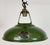 Metal Industrial Green Enamel Factory Pendant Lamp from Coolicon, 1950s For Sale - Image 7 of 16