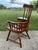 Mid 20th Century Vintage Walnut Pennsylvania Windsor Writing Chair With Two Drawers For Sale - Image 11 of 18