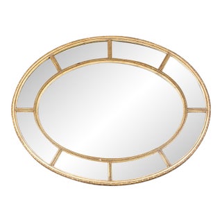 Authentic Friedman Brothers Adams Style Segmented Oval Gilt Mirror For Sale