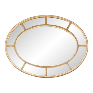 Authentic Friedman Brothers Adams Style Segmented Oval Gilt Mirror