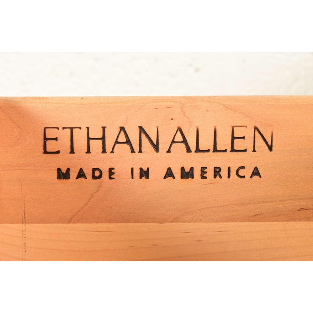 Ethan Allen British Colonial Carved Maple Sideboard Credenza or Bar Cabinet For Sale - Image 9 of 17