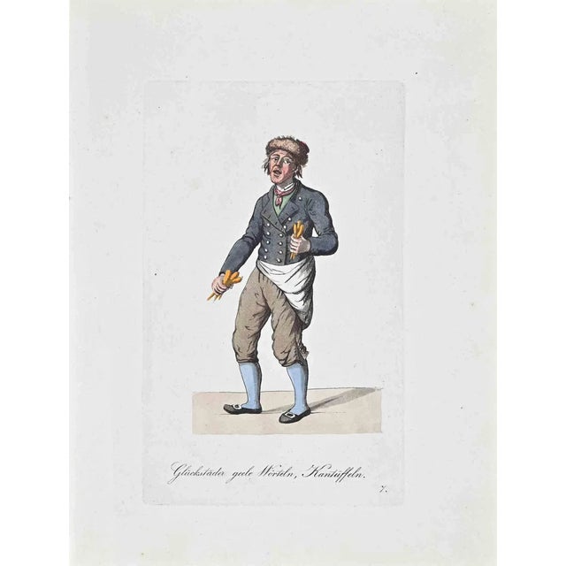 Christoph Suhr, Gluckstader Geele Worteln, Kantuffeln, Etching, 1808 For Sale