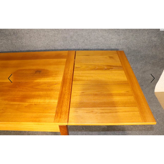 Wood Danish Draw Leaf Dining Table For Sale - Image 7 of 8