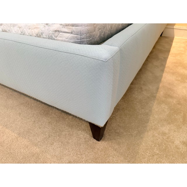 Luxurious Drexel Tufted Nailhead Drexel Tufted Upholstered King Size Bed, Headboard, Footboard For Sale In New York - Image 6 of 6