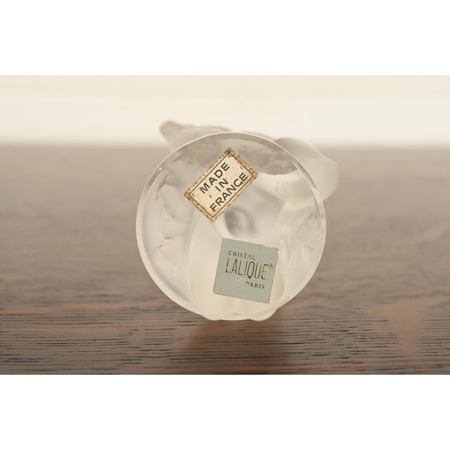 Lalique Lady Diane With Fawn Art Deco Frosted Crystal Figurine For Sale - Image 10 of 11