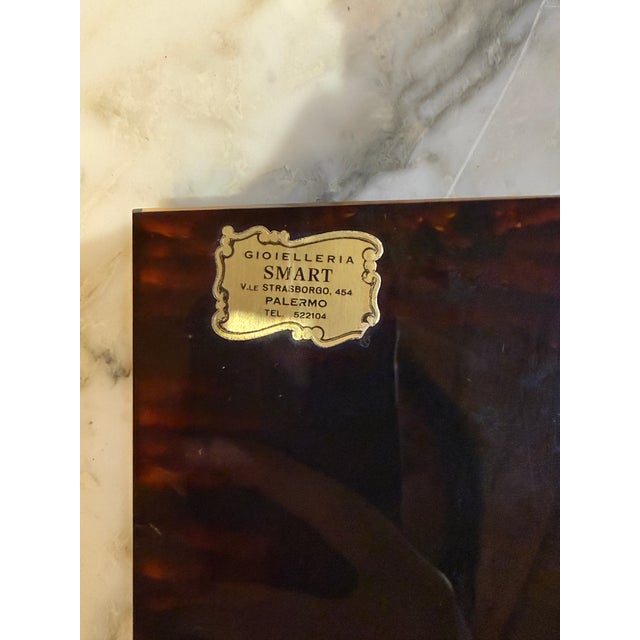 Vintage Tortoiseshell Lucite Photo Frame For Sale - Image 4 of 6