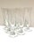 Elegant bamboo and leaf etched design set of six stemware. Perfect as champagne flutes, beer or iced tea.