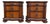 Pair of Vintage Pulaski Solid Wood 3 Drawer King Sized Nightstands/Chests With Elegant E Wood Finish For Sale