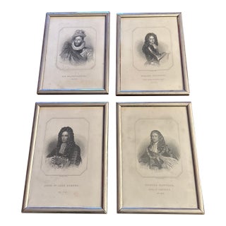 Late 18th Century Noblemen Engravings Reproduction Prints - Set of 4 For Sale