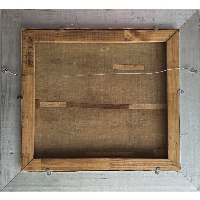 Vintage Expressionist Landscape With Farmers in the Style of Edvard Munch (C. 1940, Oil on Canvas) For Sale In Philadelphia - Image 6 of 7