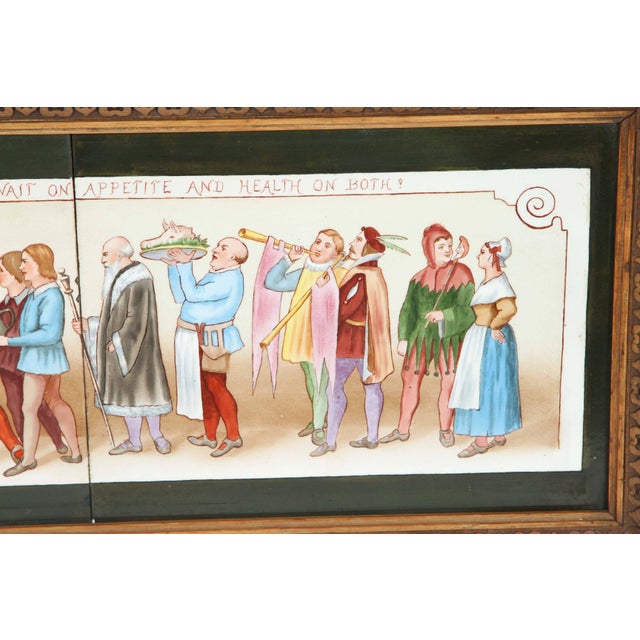 Vintage Framed Tile Painting of Macbeth Scene For Sale - Image 4 of 10