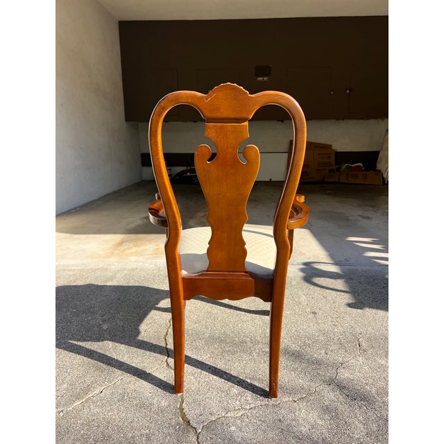 Set of 8 Vintage Mahogany Queen Anne Dining Chairs For Sale - Image 9 of 12