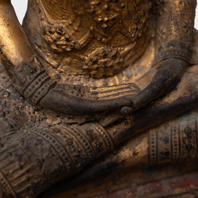 Mid 19th Century Thai Gilt Bronze Buddha, C. 1850 For Sale - Image 5 of 5