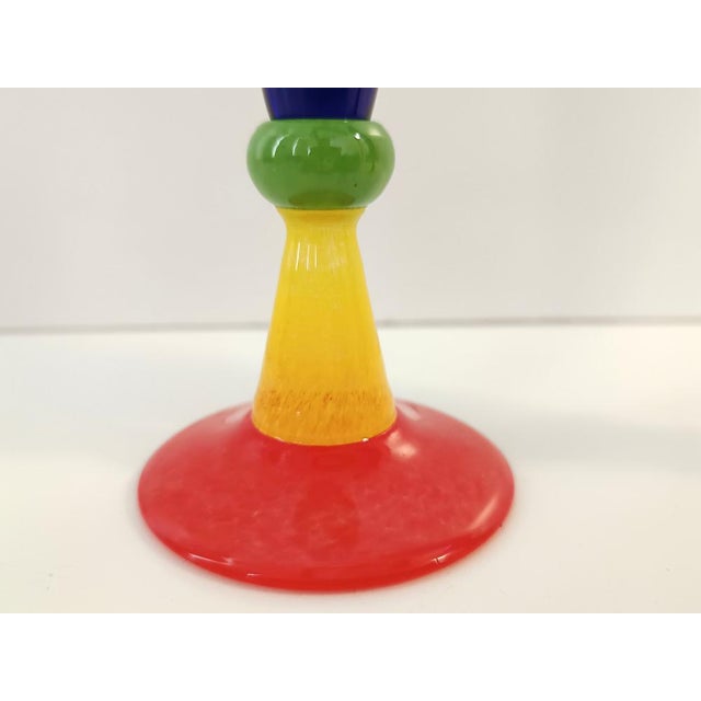 Blue Murano Glass Flutes by Bisazza & Rotella, 2000, Set of 2 For Sale - Image 6 of 18