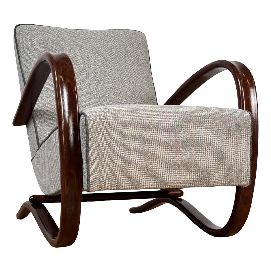 Art Deco H-269 Lounge Chair by Jindrich Halabala for Thonet, 1930s