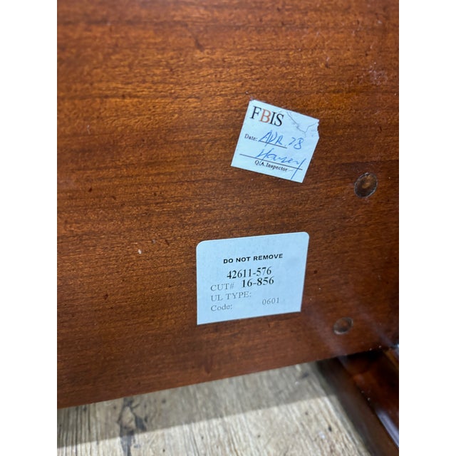 Brown Vintage Thomasville King Street King Size French Louis Philippe Style Sleigh Bed For Sale - Image 8 of 11