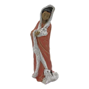 1970s Chinese Mud Figure of Woman