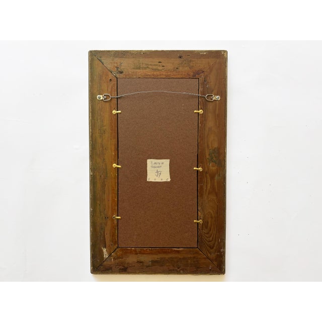 Beige "Clarity of Thought" Abstract Art in Antique Frame, Transitional Wall Art by JTS For Sale - Image 8 of 9