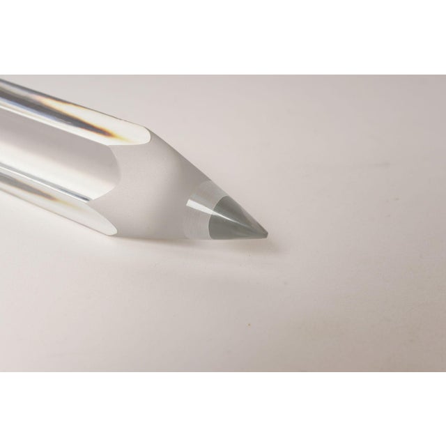 Vintage Oversized Crystal Pencil Sculpture For Sale - Image 9 of 12