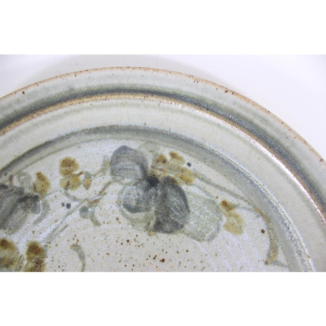 Vintage Large Studio Pottery Platter For Sale - Image 6 of 9