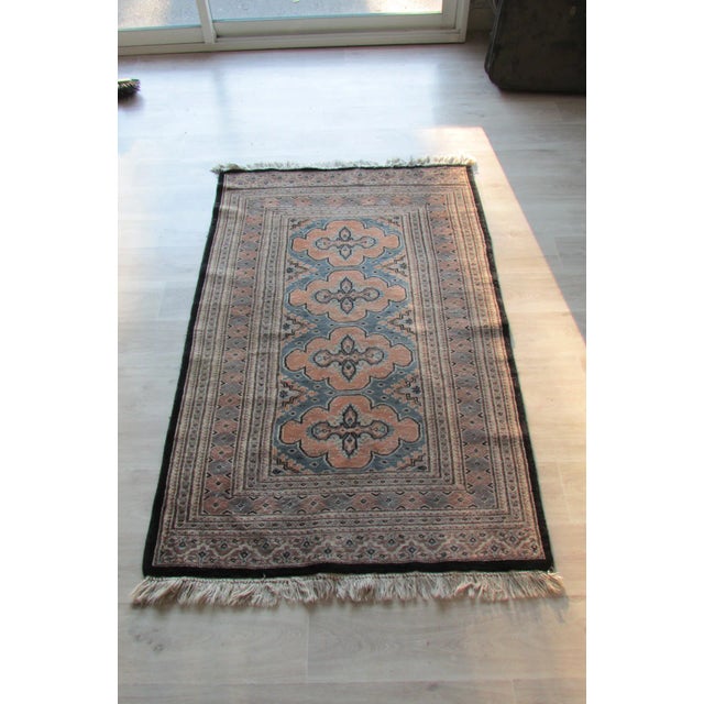 Small Oriental Fringed Rug For Sale - Image 6 of 6