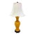 Vintage Chinese Yellow Ceramic Lamp For Sale