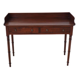 Antique 19th Century 2 Drawer Mahogany Sheraton Server Desk For Sale
