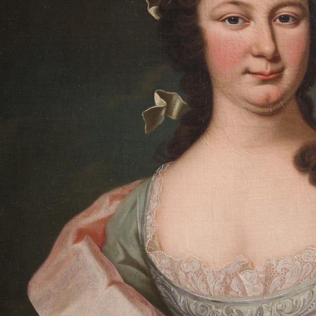 Austrian Artist, Portrait Composition, 1830, Oil Painting on Canvas For Sale - Image 12 of 15
