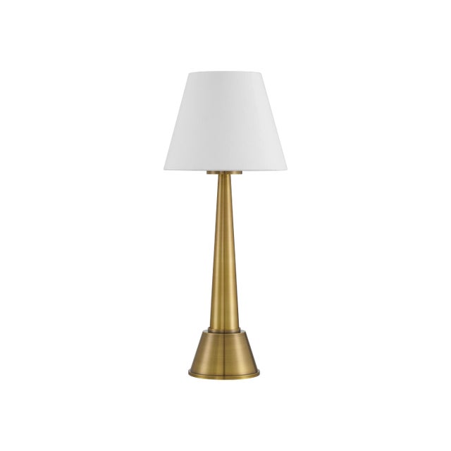 2020s Currey & Company Saunter Brass Cordless Table Lamp For Sale - Image 5 of 7