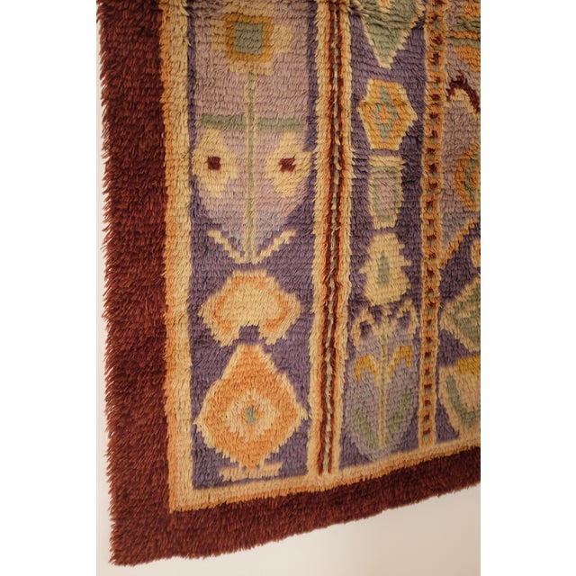 Märta Måås-Fjetterström 1930s Large Finnish Mid-Century Rya Tapestry For Sale - Image 4 of 9